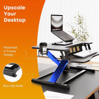 Standing Desk Converter 32'' Dual Tiered Sit-Stand Riser