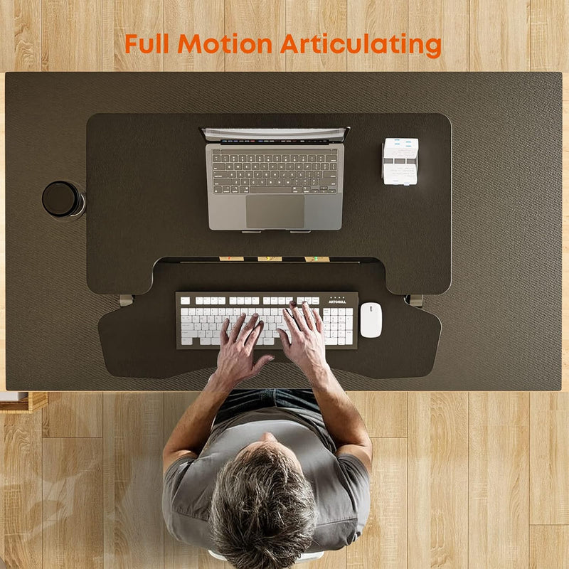 Standing Desk Converter 32'' Dual Tiered Sit-Stand Riser