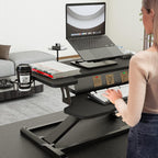 Standing Desk Converter 32'' Dual Tiered Sit-Stand Riser