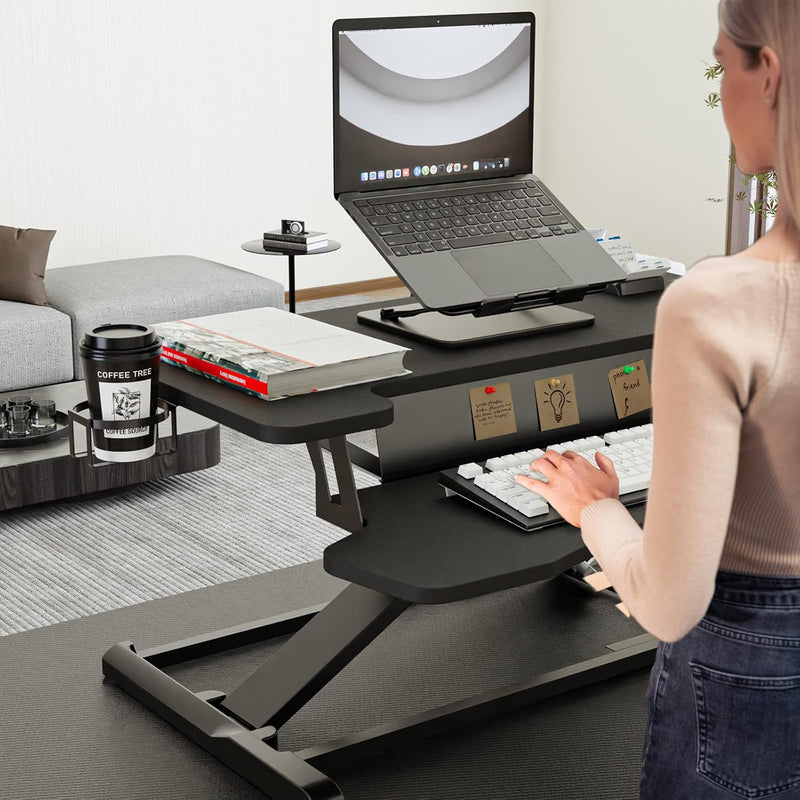 Standing Desk Converter 32'' Dual Tiered Sit-Stand Riser