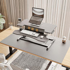 Standing Desk Converter 32'' Dual Tiered Sit-Stand Riser
