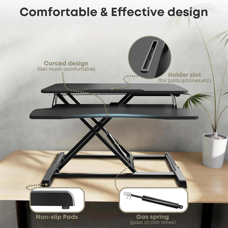 Standing Desk Converter 36 Inch Height Adjustable Sit