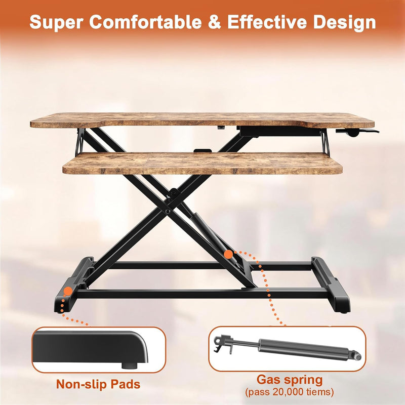 Standing Desk Converter 36 Inch Height Adjustable Sit