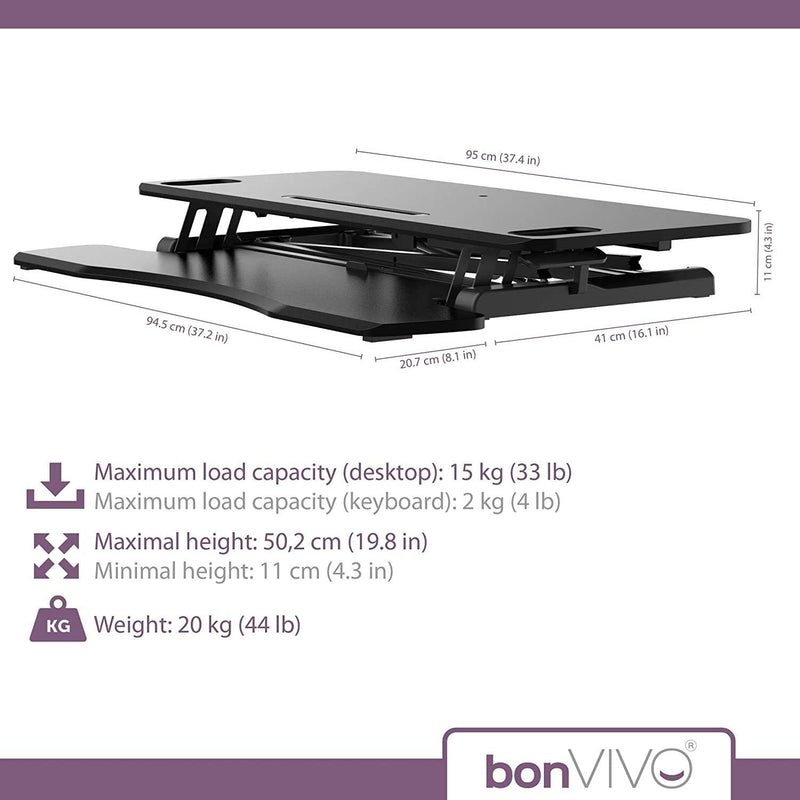 Standing Desk Converter Height Adjustable Riser Sit Stand