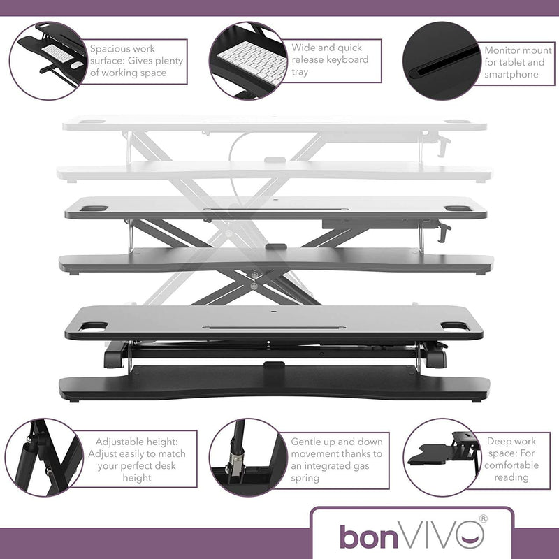 Standing Desk Converter Height Adjustable Riser Sit Stand