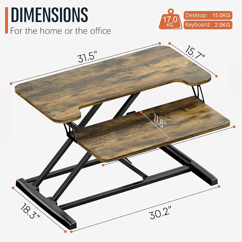 Standing Desk Converter with Height Adjustable