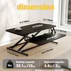 Height Adjustable Standing Desk Converter 12.5- Quick