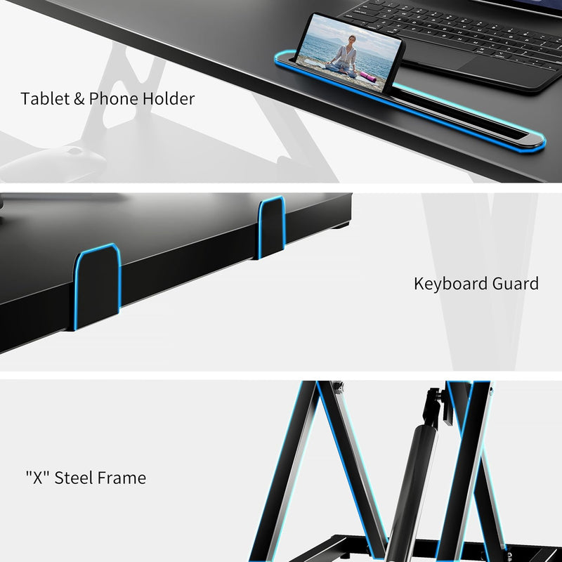 Height Adjustable Standing Desk Converter 12.5- Quick