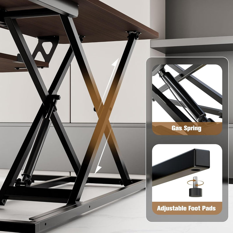 Height Adjustable Standing Desk Converter 12.5- Quick