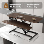 Height Adjustable Standing Desk Converter 12.5- Quick