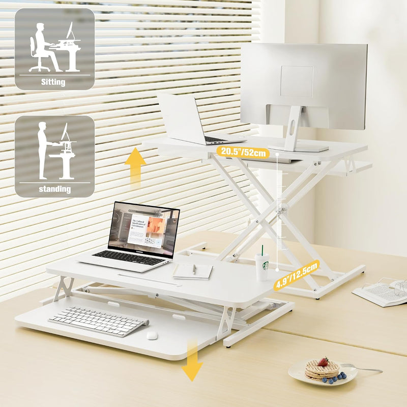Height Adjustable Standing Desk Converter 12.5- Quick