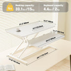 Height Adjustable Standing Desk Converter 12.5- Quick