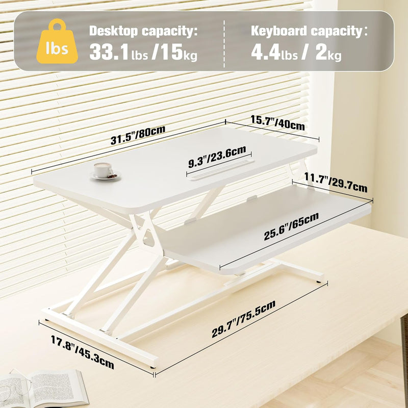 Height Adjustable Standing Desk Converter 12.5- Quick