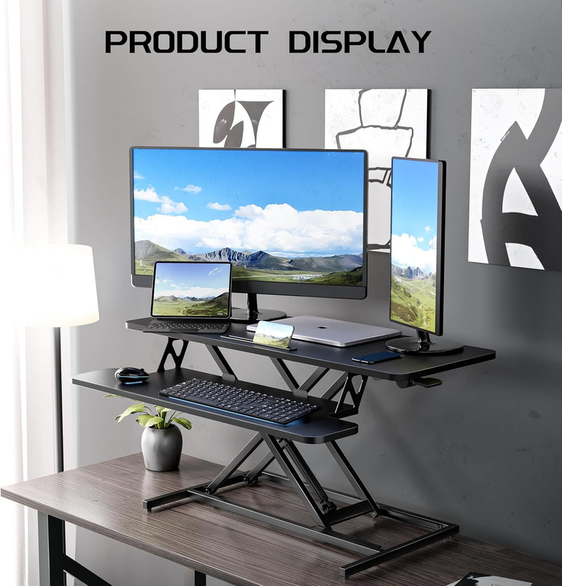 Height Adjustable Standing Desk Converter 12.5- Quick
