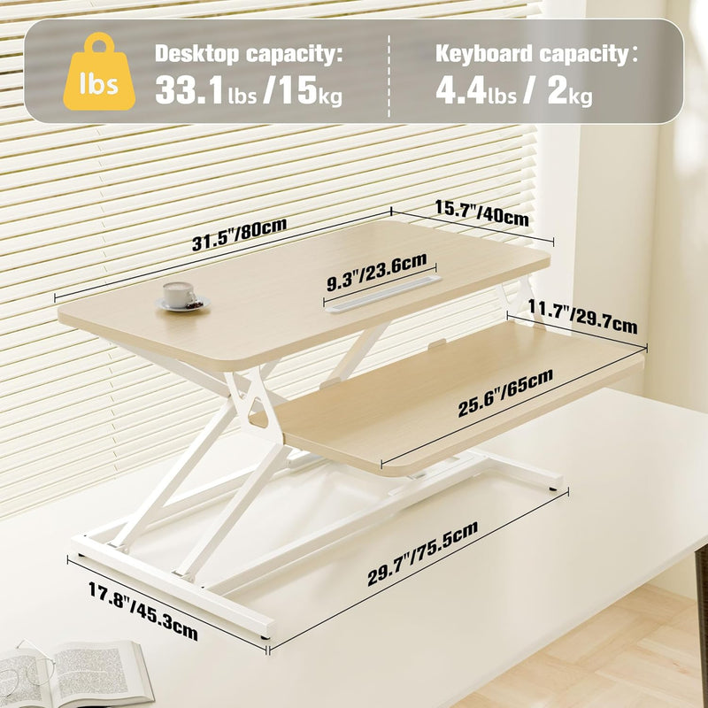 Height Adjustable Standing Desk Converter 12.5- Quick