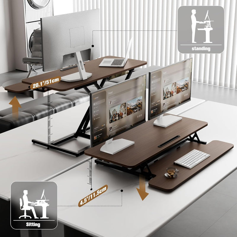 Height Adjustable Standing Desk Converter 12.5- Quick