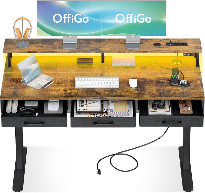 Standing Desk with 3 Storage Drawers