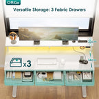 Standing Desk with 3 Storage Drawers 120CM Height