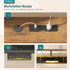 Standing Desk with 3 Storage Drawers 120CM Height