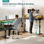 Standing Desk with 3 Storage Drawers 120CM Height