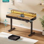 Standing Desk with 3 Storage Drawers 120CM Height