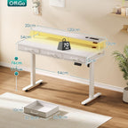 Standing Desk with 3 Storage Drawers 120CM Height