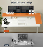 Standing Desk with Drawers Monitor Stand USB Port