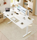 Standing Desk with Drawers Monitor Stand USB Port