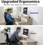 Standing Desk with Drawers Natural C-Clamp