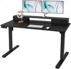 Standing Desk with Fabric Drawers