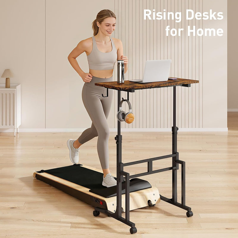 Standing Desk with Wheels 34 Inch Height Adjustable