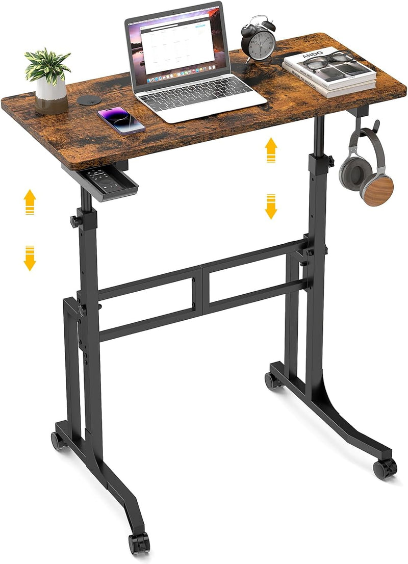 Standing Desk with Wheels 34 Inch Height Adjustable