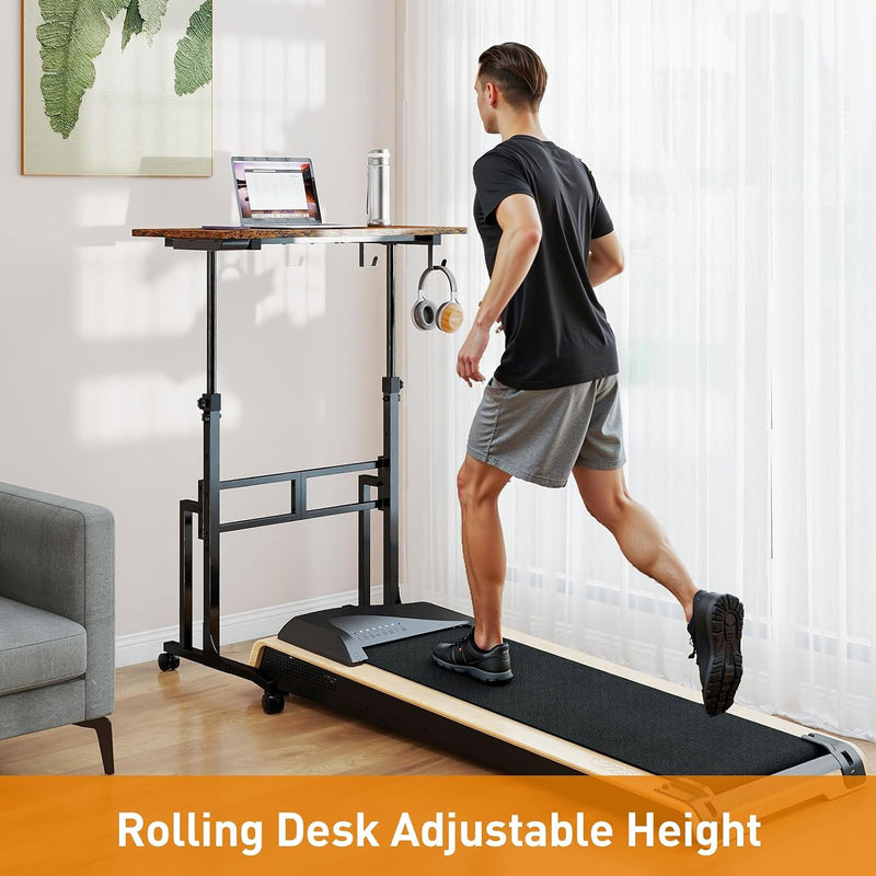 Standing Desk with Wheels 34 Inch Height Adjustable