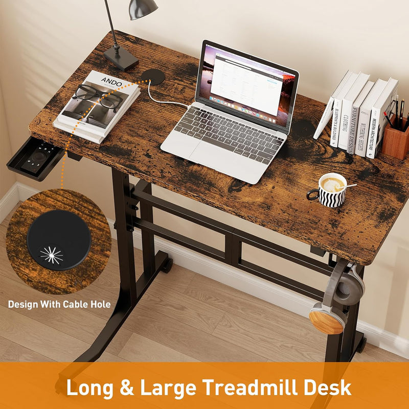 Standing Desk with Wheels 34 Inch Height Adjustable