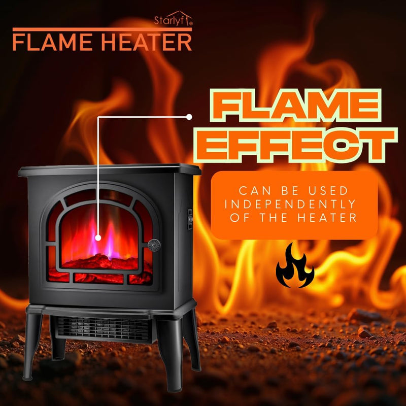 Flame Heater Electric Portable with Real Effect Fast