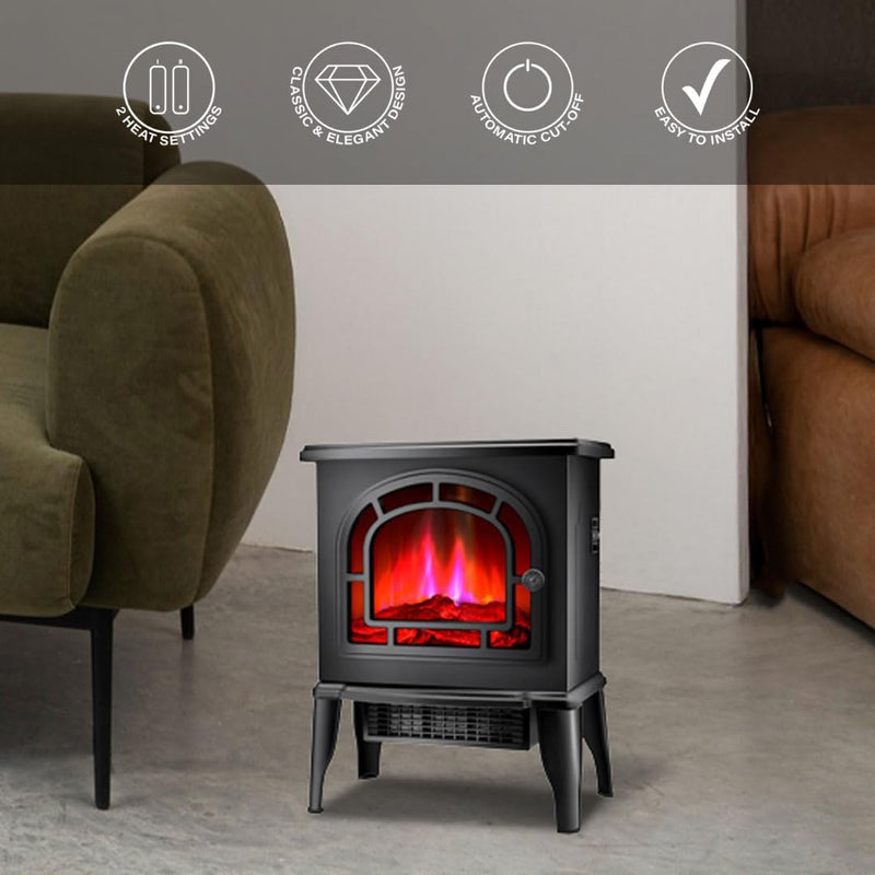 Flame Heater Electric Portable with Real Effect Fast