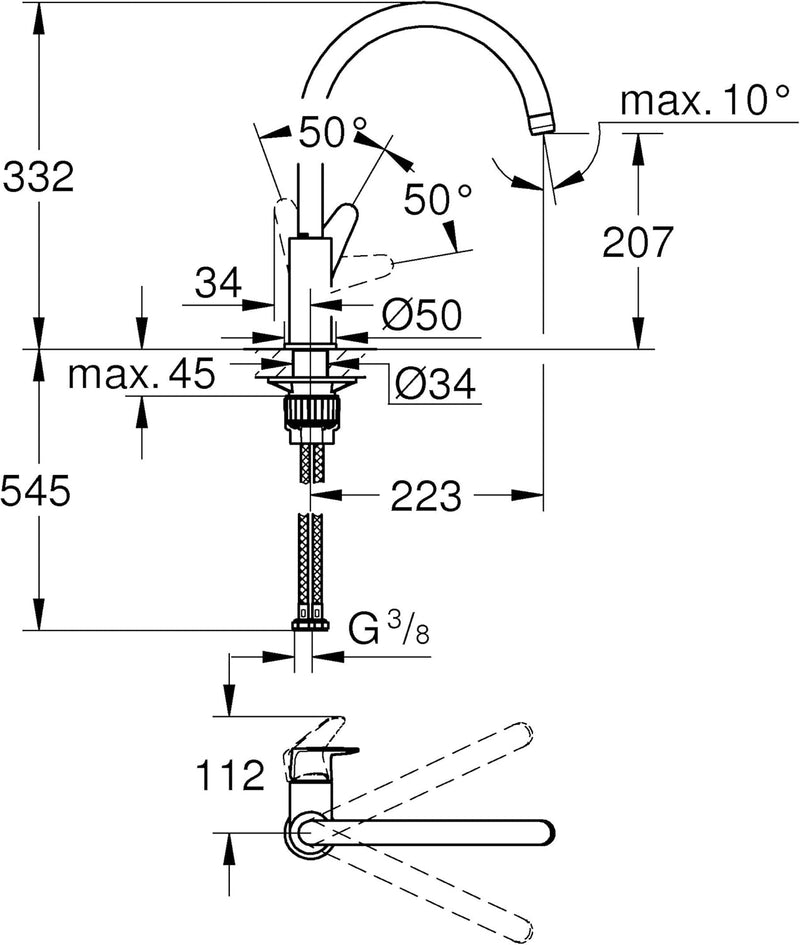 Start Curve Quickfix Single-Lever Sink Mixer