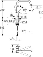 Start Quickfix 1 Lever Kitchen Sink Mixer Tap