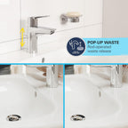 Start Quickfix Basin Mixer Tap with Pop-Up Waste