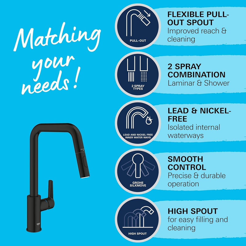 Start Quickfix Pull-Out Dual Spray Kitchen Sink Mixer