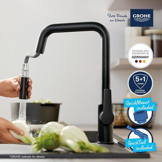 Start Pullout Kitchen Tap Dual Spray Brushed 30631gn0