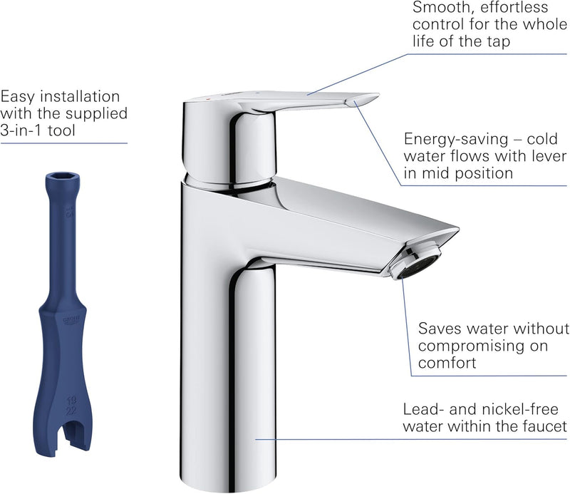 Start Single-Lever Washbasin Mixer S-Size Energy-Saving
