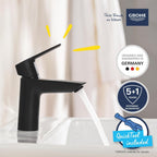 Start Smooth Body Basin Mixer Tap with Push-Open