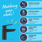 Start Smooth Body Basin Mixer Tap with Push-Open