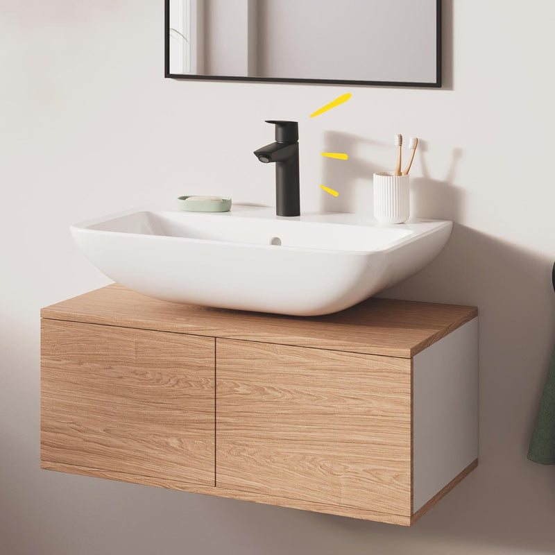 Start Smooth Body Basin Mixer Tap with Push-Open