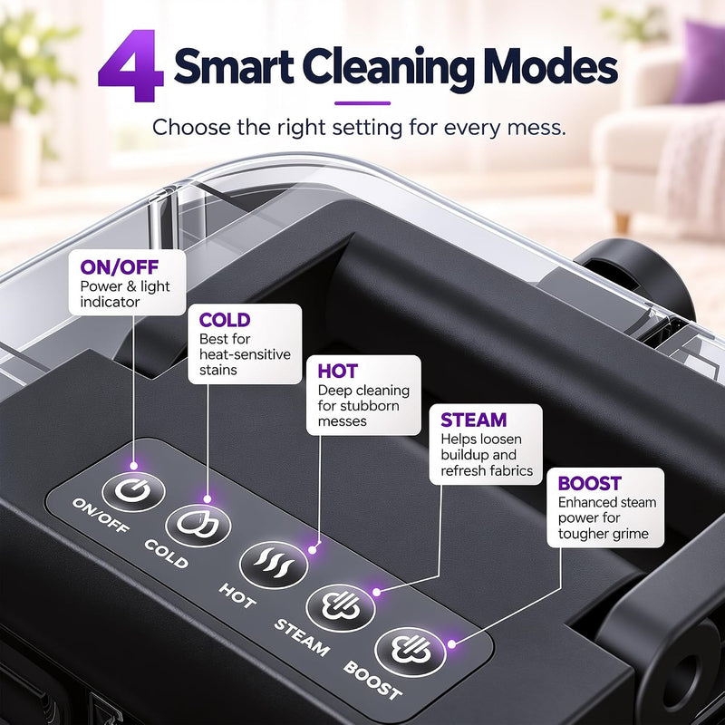 Steam Carpet Cleaner Upholstery Sofa Spot Machine 20kpa