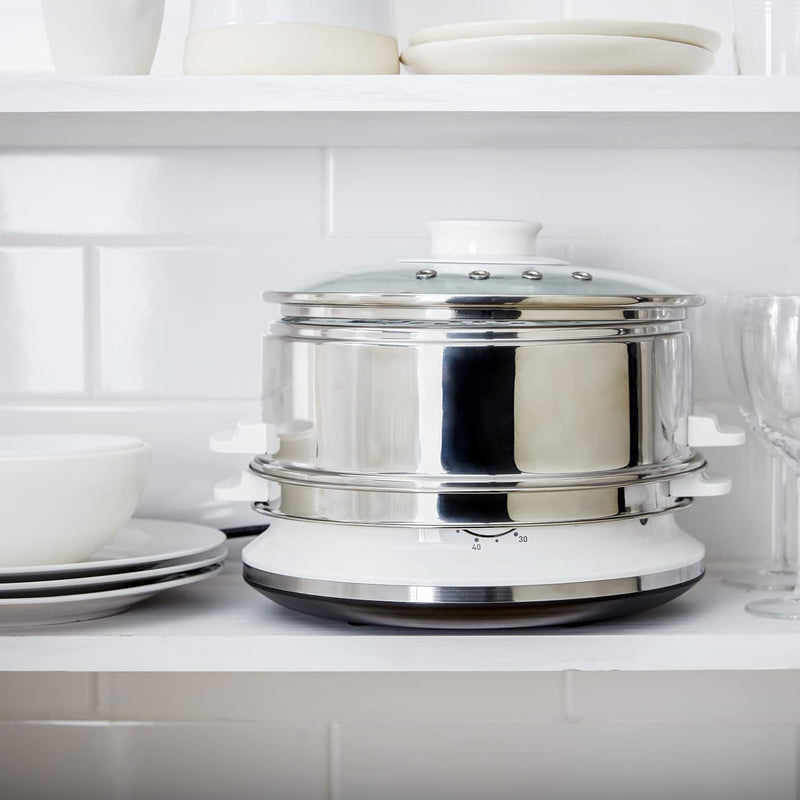 Steam Cooker 2 Stainless Steel Containers