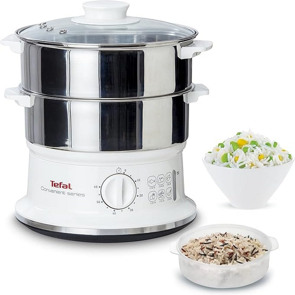 Steam Cooker 2 Stainless Steel Containers