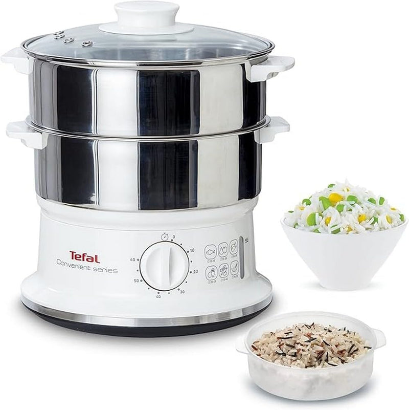 Steam Cooker 2 Stainless Steel Containers