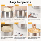 Steel Dough Mixer 7L Automatic Kneading Machine